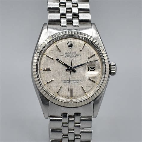 rolex datejust blue 1601|Rolex 1601 linen dial.